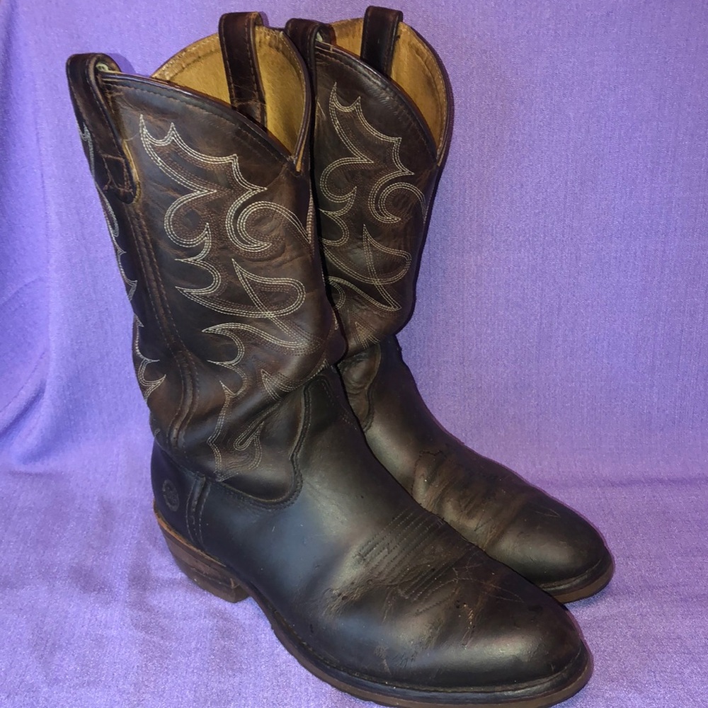 Used Men’s Double H Gel Ice Work Cowboy Boots Size 10.5D DH1552 Brown